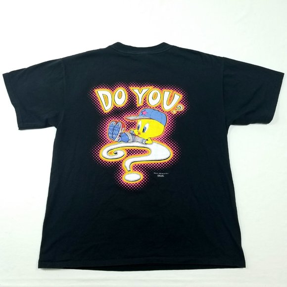 Vtg 90s FREEZE Looney Tunes Tweety Bird "Attitude Problem Do You?" T-Shirt - L - Picture 2 of 4